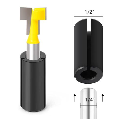 6 6.35 8 10 12 12.7mm Shank Router Bit Adapter Collet Rod CNC Milling Cutter Precision Chuck End Mill Adapter Machine Tool Holder(6.35x12mm) in Kuwait