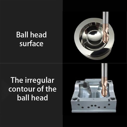 HRC 50 55 65 Ball Nose End Milling Cutter Tungsten Carbide Cutter CNC Router Bit Milling Tool 2 Flute Ball End Mill(R1.5XD3X100,HRC55 2F) in Saudi Arabia