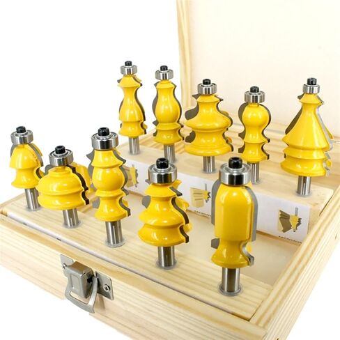 10pcs 8mm Shank Architectural Molding Handrail Router Bits Set Casing Base CNC Line Woodworking Cutters Face Mill MC02070 in Saudi Arabia