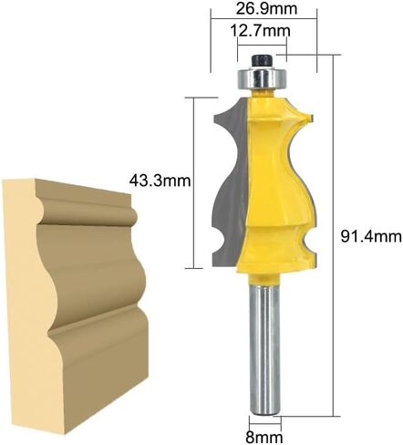 10pcs 8mm Shank Architectural Molding Handrail Router Bits Set Casing Base CNC Line Woodworking Cutters Face Mill MC02070 in Saudi Arabia