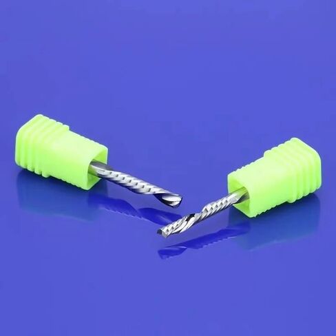 10pcs 3.175/4/5/6/8mm Shank Left Spiral Milling Cutter Single Flute Down Cut Router Bit CNC End Mill Carbide Milling Cutter(6x6x12x50) in Saudi Arabia