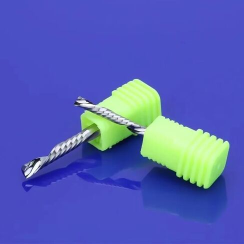 10pcs 3.175/4/5/6/8mm Shank Left Spiral Milling Cutter Single Flute Down Cut Router Bit CNC End Mill Carbide Milling Cutter(6x6x12x50) in Saudi Arabia