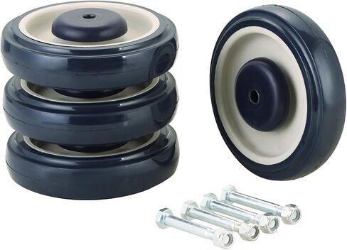 MAOPINER 5 "طقم استبدال Caster Caster Heavy Duty ، 4 عجلات STEM STEM للتسوق ، عربات Dolly & Furniture (الأزرق) in Kuwait