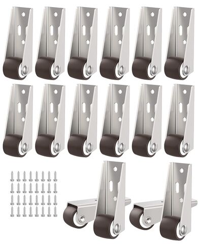 مجموعة عجلات صغيرة من طراز Mini Profive Mini Set من 2 ، عجلات Castor ذات الإطار الصامت الصامت الصامت للأثاث ، باب الغرفة ، درج مخبأ ، صندوق تخزين ، خزانة ، مشاريع DIY (2) in Kuwait