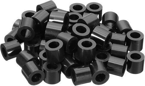 Patikil 50pcs M8 ABS Spacers 5/16 "ID X 9/16" OD X 1/2 "L البلاستيك غسالات الفواصل السوداء مواجهة سود in Saudi Arabia