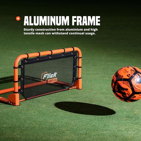 Flick Urban Mini Wall Soccer Rebounder - Net Football Rebounder Net - معدات التدريب على كرة القدم مصممة لتحسين تدريب كرة القدم الخاص بك مع وظائف متعددة الرياضات - 66 سم × 31 سم in Saudi Arabia