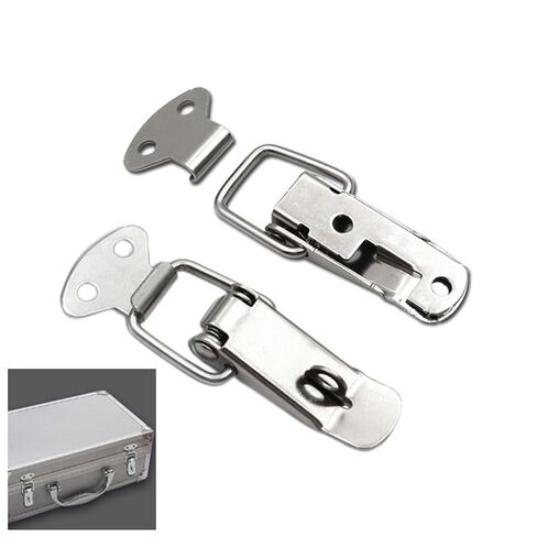 1Pcs 201 Stainless Steel Toggle Hasp Latch Flat Beak Drawer Latch Lock Box Wooden Case Fixed Clasp Buckle Lock 106 in Kuwait