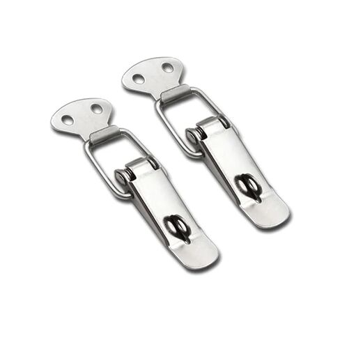 1Pcs 201 Stainless Steel Toggle Hasp Latch Flat Beak Drawer Latch Lock Box Wooden Case Fixed Clasp Buckle Lock 106 in Kuwait