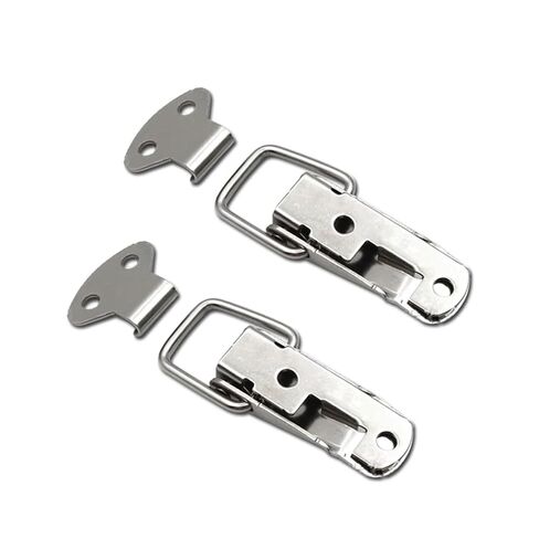1Pcs 201 Stainless Steel Toggle Hasp Latch Flat Beak Drawer Latch Lock Box Wooden Case Fixed Clasp Buckle Lock 106 in Kuwait