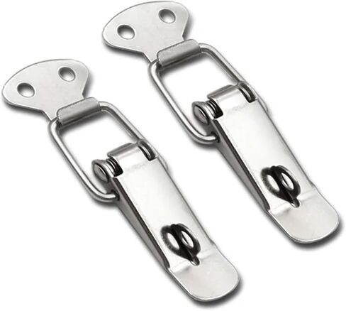 1pcs 304 تبديل الفولاذ المقاوم للصدأ Hasp Hasp Dist Deak Drawer Lock Box Wooden Case Flex Clasp Buckle Lock 106 in Saudi Arabia