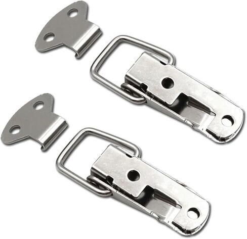 1pcs 304 تبديل الفولاذ المقاوم للصدأ Hasp Hasp Dist Deak Drawer Lock Box Wooden Case Flex Clasp Buckle Lock 106 in Saudi Arabia