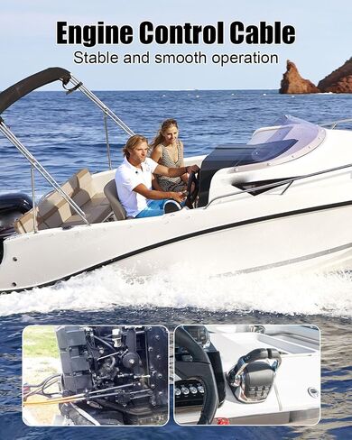كابلات خانق القارب 19FT و SHIFT COMBLES تناسب Mercury Mercruiser Marine Force Engine 33C ، Gen I Cable Cable Cable CC17919 ، 2pcs in Saudi Arabia