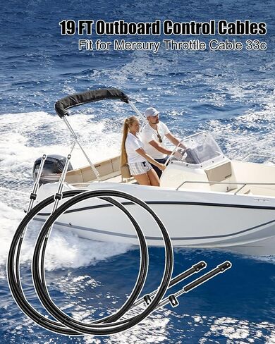 كابلات خانق القارب 19FT و SHIFT COMBLES تناسب Mercury Mercruiser Marine Force Engine 33C ، Gen I Cable Cable Cable CC17919 ، 2pcs in Saudi Arabia