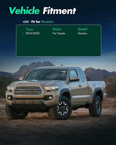 SCITOO Heavy Duty Steel Front Bumper fit for 2016-2022 for Toyota for Tacoma Texture Black Bumper,with Red D-ring and LED Lights in Saudi Arabia
