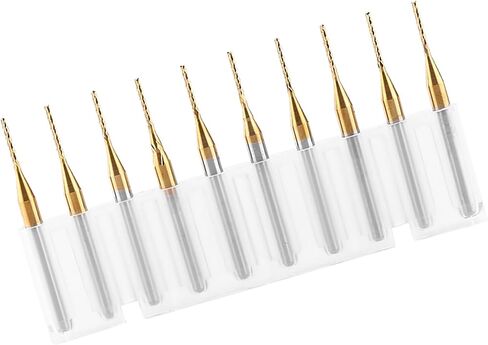 10pcs Tungsten Carbide End Mill PCB Cutter Circuit Board Cutter Bits 3.175mmx1mm مع طلاء لطحن الأخاديد حواف in Saudi Arabia