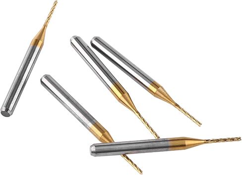 10pcs Tungsten Carbide End Mill PCB Cutter Circuit Board Cutter Bits 3.175mmx1mm مع طلاء لطحن الأخاديد حواف in Saudi Arabia