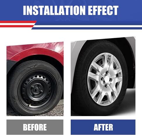 WolfX 16 Inch Hubcaps Set of 4 Wheel Rim Cover for Nissan Sentra 2007-2012 (Only Fit for Steel Hub) PP Material Wheel Rim Hub Cap Replacement, W5135-Lacquer in Kuwait