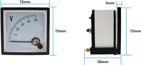 SQ-72 AC Voltmeter 5v-1000v 72x72mm (250 فولت) in Saudi Arabia