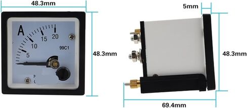 1PCS 99C1-A Ammeter 48 * 48mm(400A 75mV) in Saudi Arabia