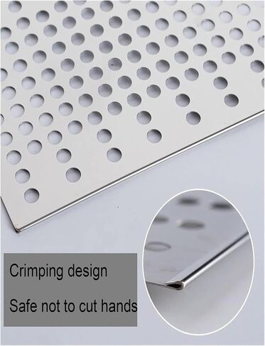 Stainless Steel Perforated Sheet for Cats, Industrial Metal Plate, Leakproof Balcony Netting, Anti-Fall Mesh Pad (55x170cm) - Durable Cat Safety Solution in Saudi Arabia