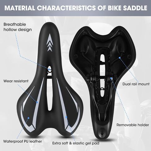 MSDADA ROAD BIKE SEAT SACED BIKE SADDLE - SOFT CUSHION PATDED PCYCLE PCYCLE PACKED FOR REFIER in Kuwait