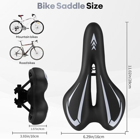 MSDADA ROAD BIKE SEAT SACED BIKE SADDLE - SOFT CUSHION PATDED PCYCLE PCYCLE PACKED FOR REFIER in Kuwait
