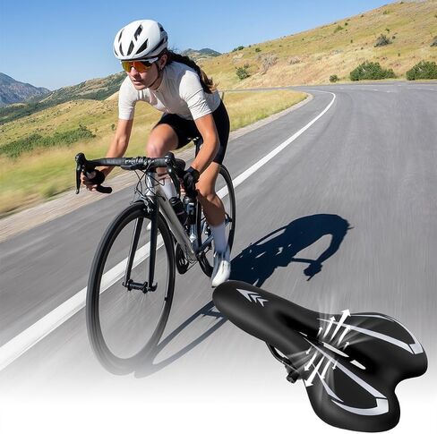 MSDADA ROAD BIKE SEAT SACED BIKE SADDLE - SOFT CUSHION PATDED PCYCLE PCYCLE PACKED FOR REFIER in Kuwait