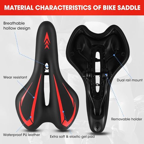 MSDADA ROAD BIKE SEAT SACED BIKE SADDLE - SOFT CUSHION PATDED PCYCLE PCYCLE PACKED FOR REFIER in Kuwait