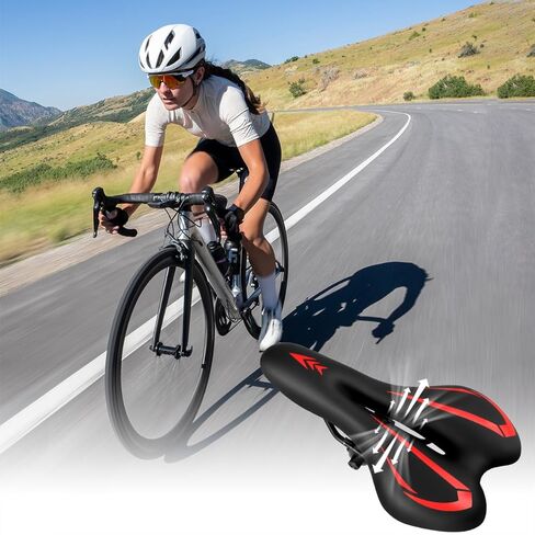 MSDADA ROAD BIKE SEAT SACED BIKE SADDLE - SOFT CUSHION PATDED PCYCLE PCYCLE PACKED FOR REFIER in Kuwait