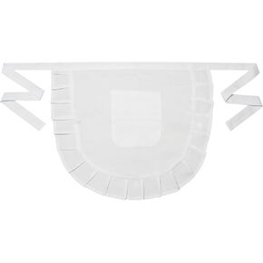 Girls Cosplay Waist Apron With Pocket Tight Costume, White Half Apron Kitchen Party Favors