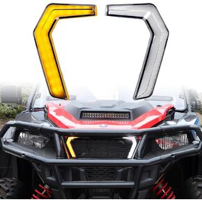 LED Turn Signal Fang Lights Compatible with 2016-2024 Polaris General 1000/4 1000/ XP/ XP4 1000 Accessories Front Grille Fang Accent Lights Signature Lamps (2PCS)