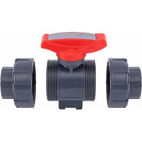 2 Way PVC Union Ball Valve 1" Water System Ball Valve w/Full Port/Double Joint Sleeve Spool (1")