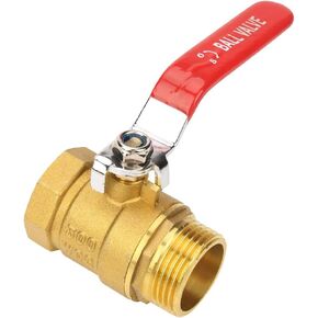 Brass Valve Heavy Duty Male, ball valve handle replacement 1" male to 1"female gate valve brass and Female Thread Valve 1 Inch BSP DN25 Water Pipe Valve Replacement with Red Handle