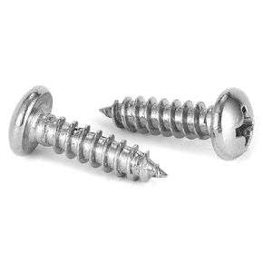 #6 x 3/8" Wood Screw 100Pcs 18-8 (304) Stainless Steel Pan Head Fast Self Tapping Drywall Screws by SG TZH