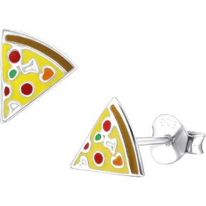 925 الفضة الاسترليني 8mm البيتزا ترصيع الأقراط دفع العودة المجوهرات in Kuwait