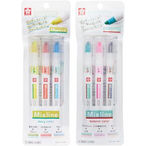 Sakura Craypas VUK-T6 Mixline Highlighter, 6 Color Set