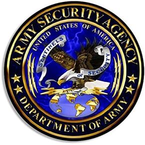 Round Army Security Agency ASA Seal Sticker (Signal Intelligence Decal Logo (3 inch) U.S. Army Licensed