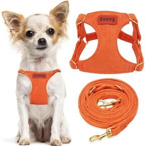 No Pull Puppy Harness,Soft Adjustable Dog Leash Dog Harness Vest Dog Leash Set No Choke Escape Proof (XS, Black)