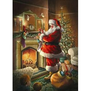 Santa Claus DIY Paint by Numbers Kit for Kids Adults Beginner DIY Canvas Painting by Numbers Christmas Acrylic Painting for Home Decoration Paint by Numbers Santa Claus 16x20 Inch
