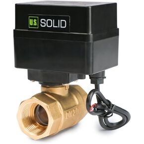 Motorized Ball Valve- 3/4" Stainless Steel Ball Valve with Standard Port, 9-36V AC/DC, 2 Wire Auto Return Setup, Normally Open (N/O) by U.S. Solid