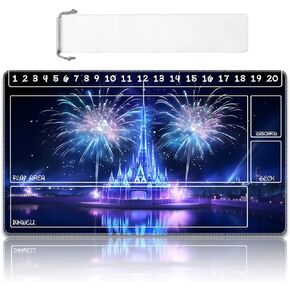 Playmat Compatible TCG with Free Storage Bags,Game Mat 24 x 14 inches, TCG and Board Game Mat for Cards,Mousepad Desk Mats (DS14)