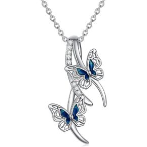Infinity Butterfly Necklace for Women 925 Sterling Silver Butterfly Infinity Pendant Necklace Butterfly Jewelry Gifts for Women Girls