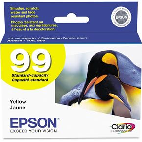 EPSON 99 Claria Hi-Definition Ink Standard Capacity 5 Color Cartridge Combo Pack (T099920-S) Works with Artisan-700, 710, 725, 730, 800, 810, 835, 837