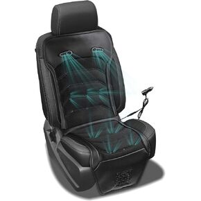 Cooling Car Seat Cushion Cover - 12V Air Ventilated Cooling Seat Cover for Car, Ventilate Breathable Home and Office, Back Comfort, Air Flow Perfect for Hot Weather