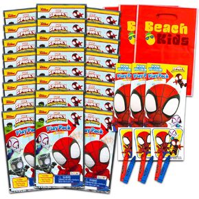 Spidey and Friends Mini Party Favors Set for Kids - Bundle with 24 Mini Spidey and Friends Grab n Go Play Packs with Coloring Pages, Stickers, More (Spidey and Friends Birthday Party Supplies)