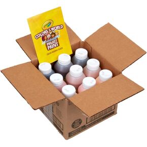 Crayola Colors Of The World Washable Paint - 8oz (9ct), Bulk Skin Tone Paint, Kids Arts & Crafts Supplies, For Teachers & Classrooms