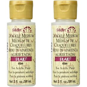 FolkArt Medium (2-Ounce), 694 Crackle, White