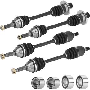 Front Rear Left Right CV Axle Half Shafts Full Set for Suzuki KingQuad 450 500 750 2007 2008 2009 2010 2011 2012 2013 2014 2015 2016 2017 2018 ATV Axles