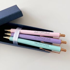 Jxueych Fancy Ballpoint Pen Appreciation Gift Set, Black Ink 1.0mm Medium Point, Thank You Gifts for Women Boss Lady Employee Coworker Teacher Office Wedding
