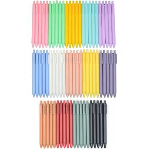 YYaaloa 70pcs Cute Pens Black Gel Ink Pens Retractable 0.5mm Gel Pens Bullet Point Nice Gifts Fun Pens for Kids Girls Boys Women Office School Supplies